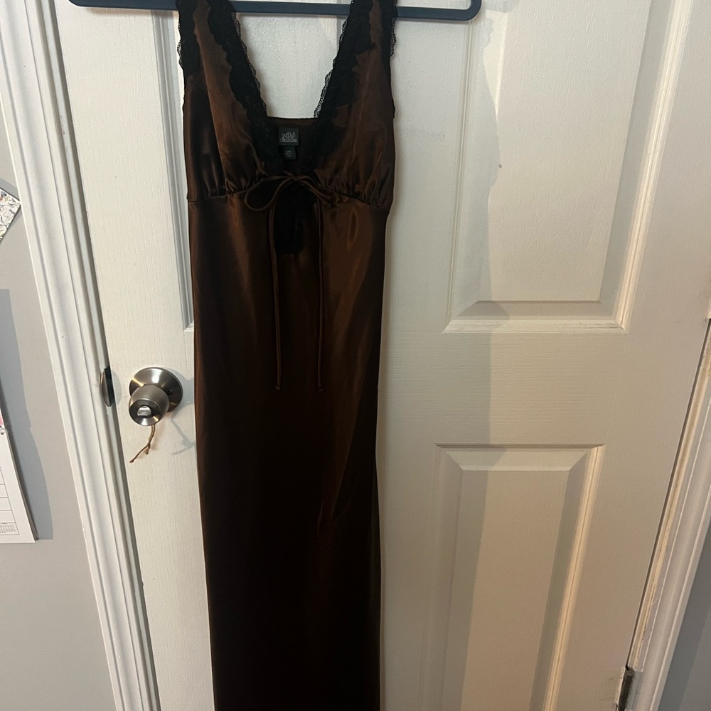 Wild Fable Brown Lace-Trim Chemise